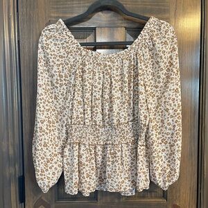 Floral Print Off-Shoulder Top